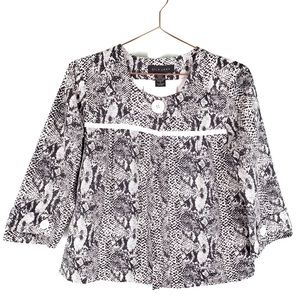 SILK LAND Silk Blazer / Jacket Snake Print